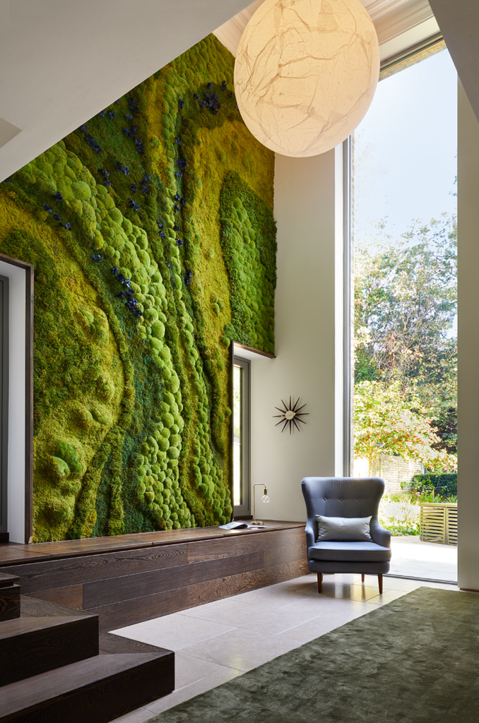 Double Height Moss Wall